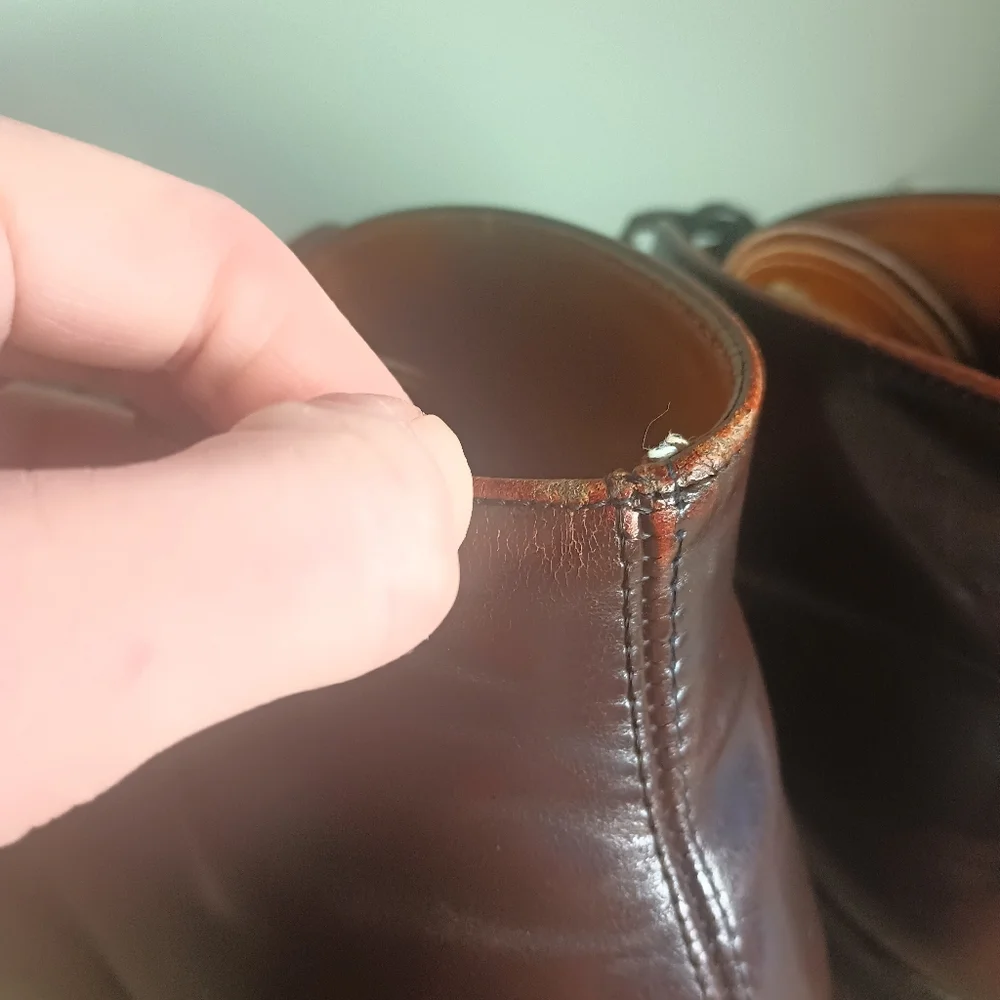 Vintage Chippewa Mens Oxford Boots 9D  Brown Oiled Leather Vibram Academia - Picture 9 of 15